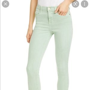 Frame le high skinny raw edge cloud